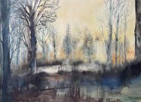 Genevieve King Still Season 2026 watercolour on paper 52 x 39cm