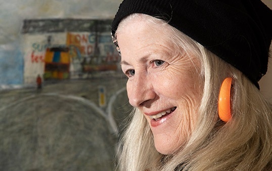 Artist Alice Maher at the opening of Second Home by Veronica Bolay at the Linenhall Arts Centre