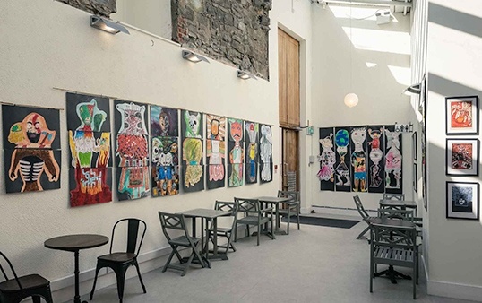 Foyer with St Geralds College Art Work