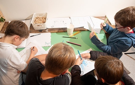 The launch of Small Things Visual Art Exhibition by Castlebar Creatives at the Linenhall Arts Centre Castlebar as part of Roola Boola Childrens Arts Festival Photo Alison Laredo
