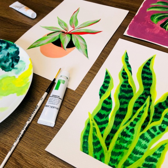 Botanical Gouache Banner