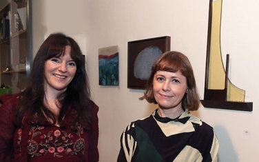 Linenhall Director Bernadette Greenan with Artist Niamh O Malley